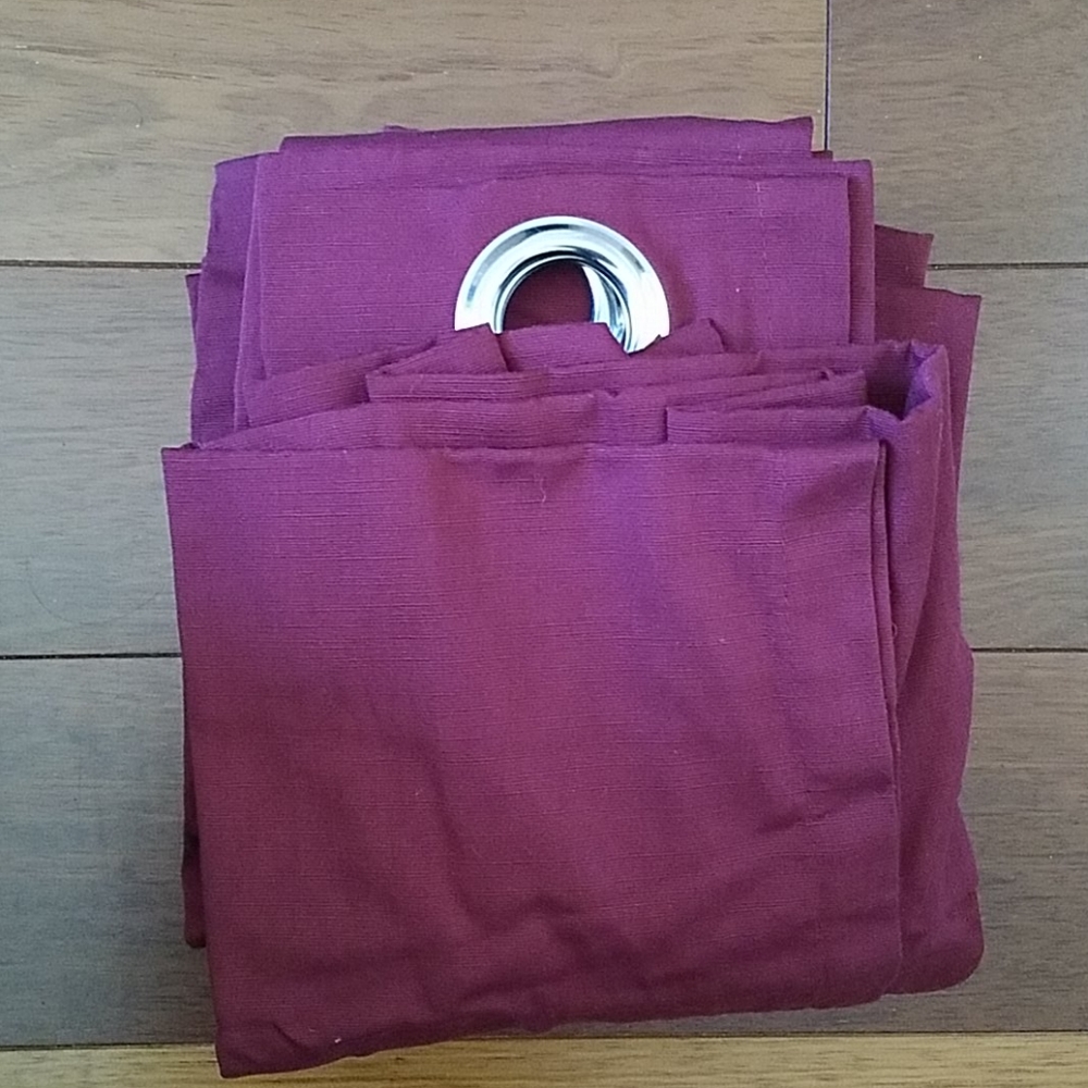 Threshold Deep red grayson 84" drapes/ curtains